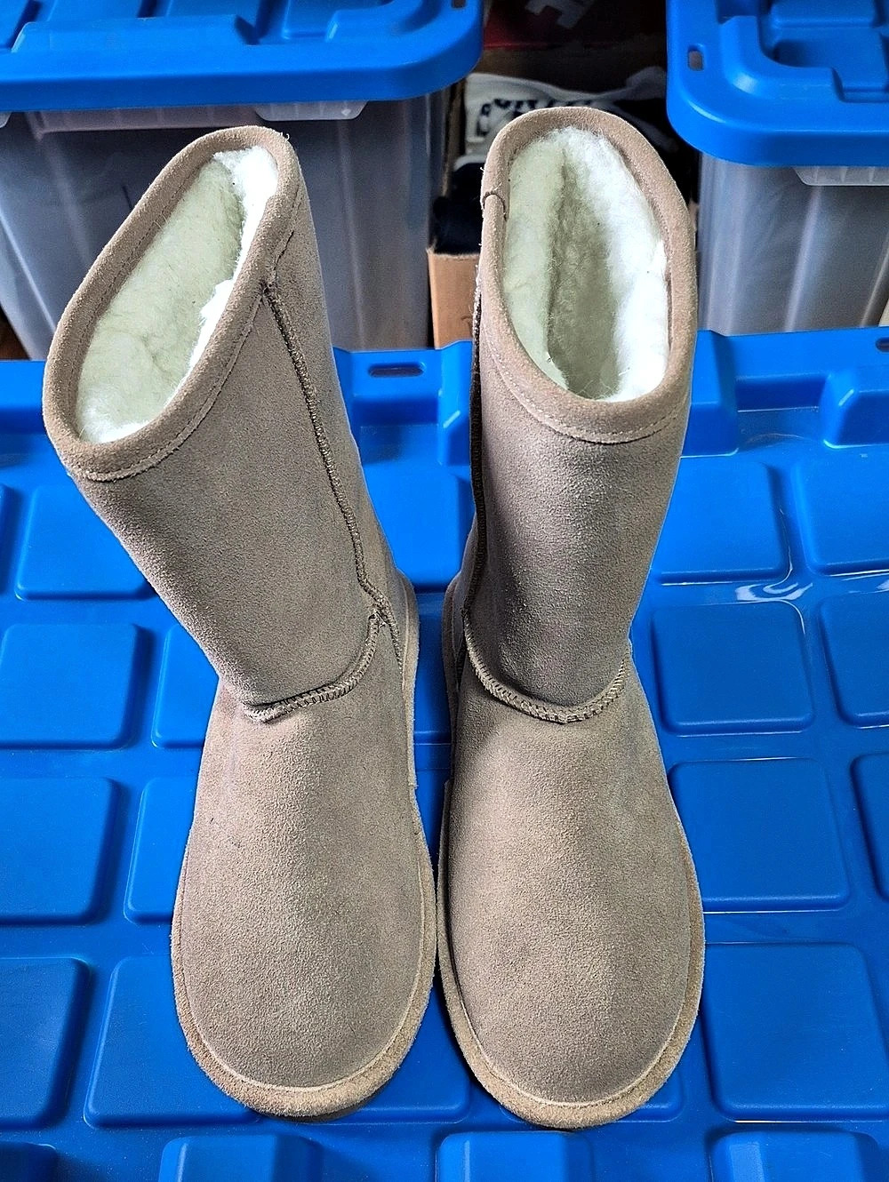 SoftMocs-Mid Boots Beige US 9M